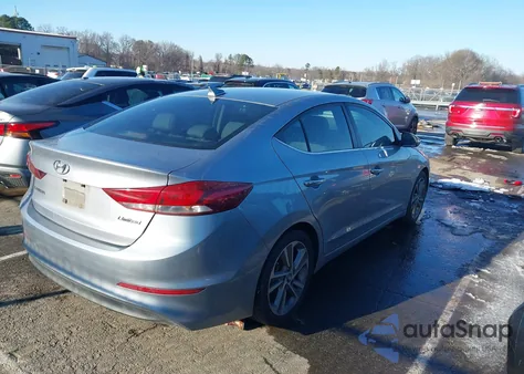 2017 Hyundai Elantra Limited z USA, uszkodzony, nr VIN 5NPD84LF1HH059686